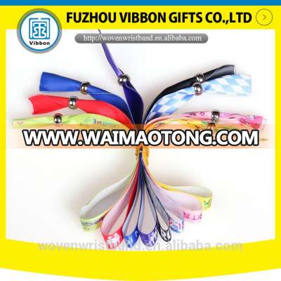 heat transfer printing festival fabric satin wristband for party