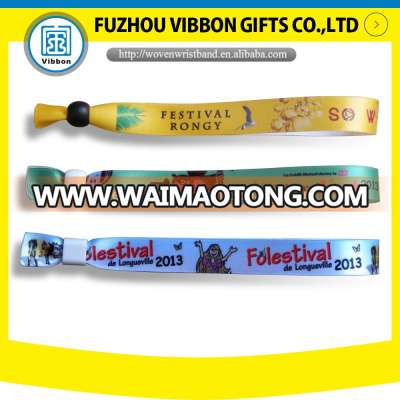 colorful sublimation satin ribbon bracelet with your logo design