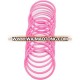 Baby Pink NEON UV BRIGHT GEMS GUMMIES WRISTBAND SHAG JELLY BAND BANGLE BRACELETS - 12PCS IN ONE PACK - UK Stock Fast Shipping