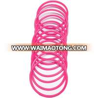 Hot Pink NEON UV BRIGHT GEMS GUMMIES WRISTBAND SHAG JELLY BAND BANGLE BRACELETS - 12PCS IN ONE PACK - UK Stock Fast Shipping