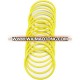 Yellow NEON UV BRIGHT GEMS GUMMIES WRISTBAND SHAG JELLY BAND BANGLE BRACELETS - 12PCS IN ONE PACK - UK Stock Fast Shipping