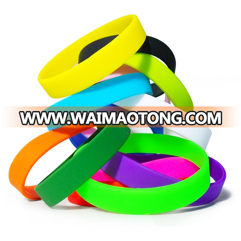 Colorful blank silicone wristband none text solid color bracelet